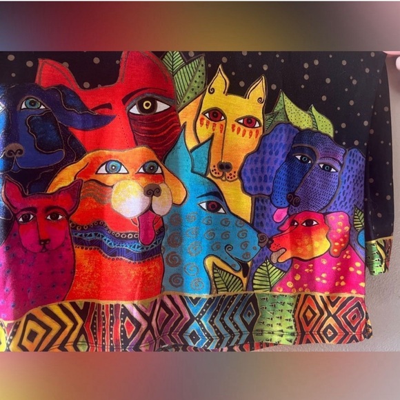 NEW Laurel Burch Canine Clan Top - Picture 5 of 8